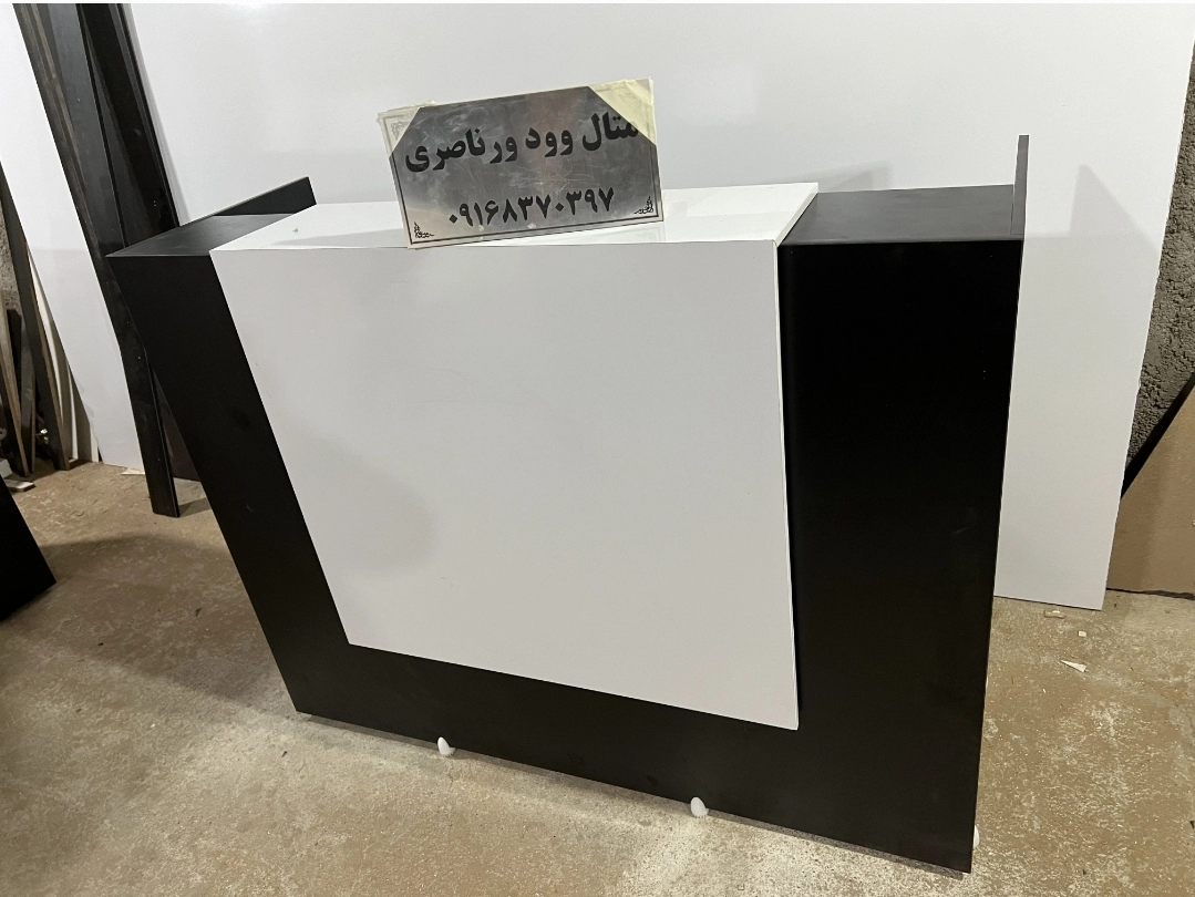 کانتر و میز پیشخوان ام دی اف مدرن اداری و فروشگاهی رنگ بندی دارد ضمانت نامه دارد