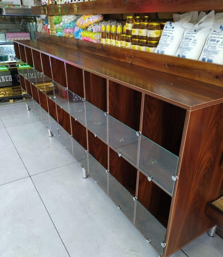 قفسه عطاری و آجیل خشکبار ام دی اف طبقه بندی شده افقی و عمودی دیواری و پایه دار