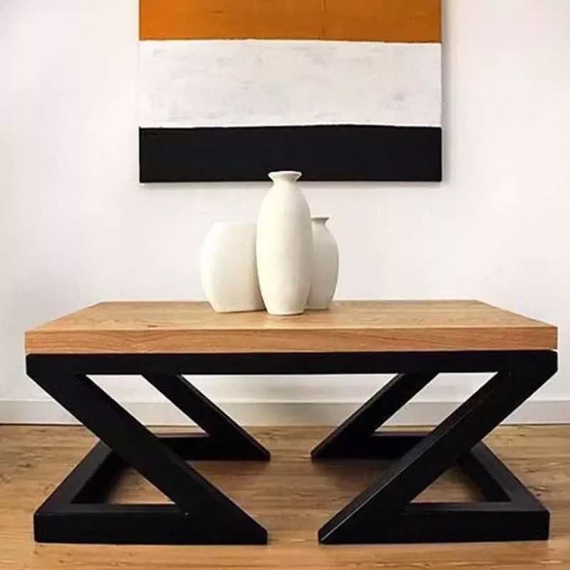 پایه فلزی مدرن و مینمال میز طرح زد انگلیسی رنگ مشکی مات | رنگ بندی دارد